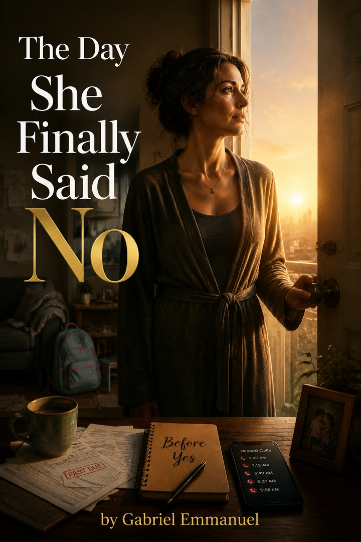 Cinematic cover art for The Day She Finally Said No, a personal transformation Navirella book